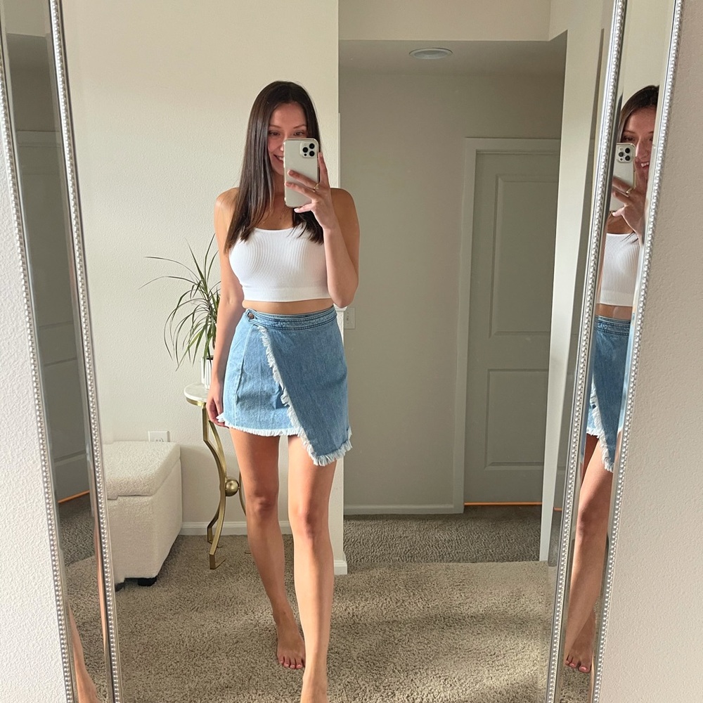 XS stylish denim skirt from Nordstrom